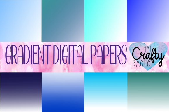 Blue Gradient Digital Papers