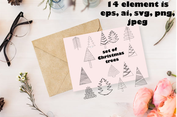 Bundle of Vector Christmas Trees