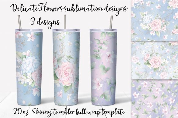 Delicate Flowers Sublimation Design for Creative Expression