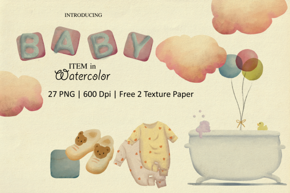 Exploring the Versatility of Baby Item Watercolor Pastel