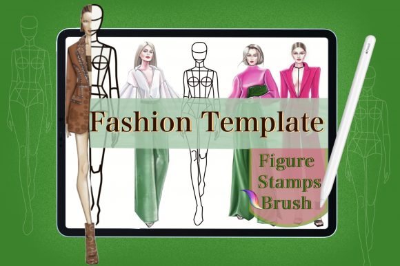 Fashion Body Stamps, Procreate Brushes