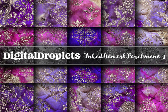 Inked Damask Parchment Vol. 4: A Versatile Paper Set for Creative Projects