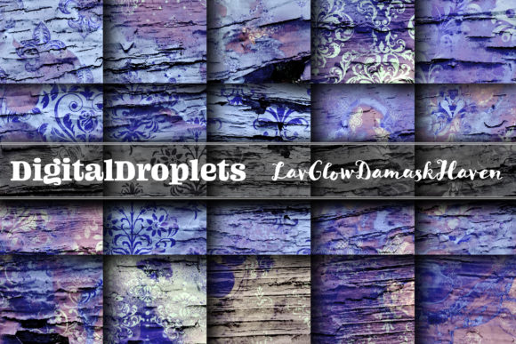 LavGlow Damask Haven Collection: Elevate Your Creative Projects with Elegant Textured Backgrounds