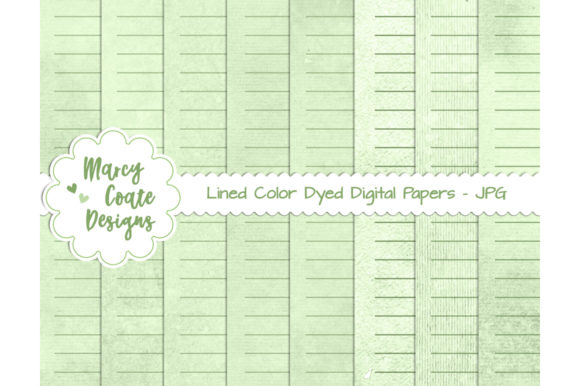 Lined Green Journal Pages US Letter Size