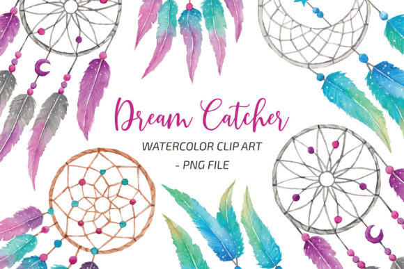 Watercolor Dream Catcher Clip Art PNG