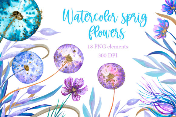 Watercolor Spring Flowers Clipart: A Versatile Creative Tool for Modern Designers