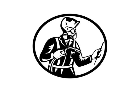 Welder Wearing Half Mask Respirator SVG: A Versatile Design for Modern Creativity