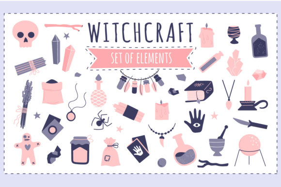 Witchcraft Elements Clip Art: A Versatile Resource for Creatives and Professionals